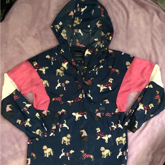 Simply Southern Blue and Pink Windbreaker with Dog Design - Picture 3 of 3